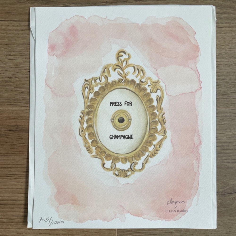 Jilly Box "Press For Champagne" 8 x 10 Print